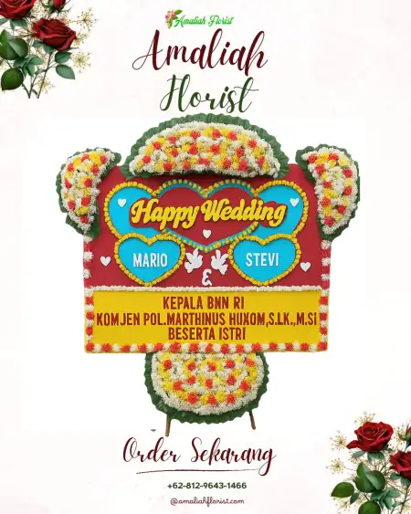 Papan Bunga Pernikahan Kuari